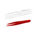 Пінцет для брів STALEKS PRO EXPERT / 11 TYPE 5 / червоний