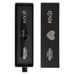 Eyebrow tweezers POINT Lendi - Black Magic - black (in a box)