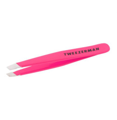 Pęseta do brwi Tweezerman / Różowa neonowa mini