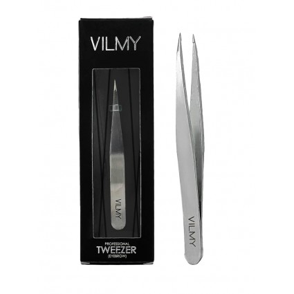 Пинцет для бровей VILMY точечный / SO