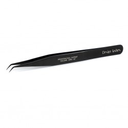 Пінцет для нарощування вій Design Lashes / EXPERT VOLUME / mini L (кут 45 °) / чорний