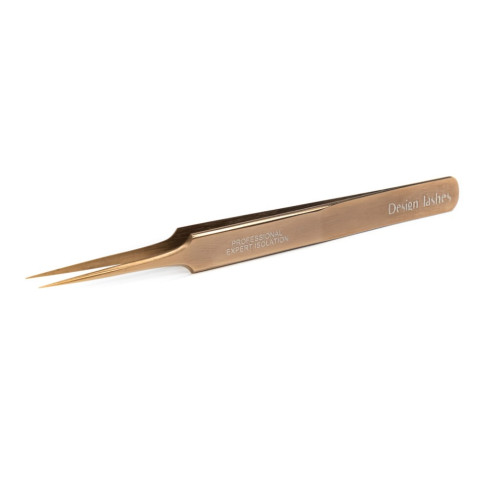 Eyelash extension tweezers Design Lashes / straight flat / rose gold
