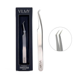 Пинцет для наращивания ресниц VILMY / mini L (угол наклона 45°) / L-45/2