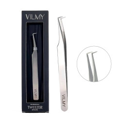 Пинцет для наращивания ресниц VILMY / mini L (угол наклона 90°) / L-90
