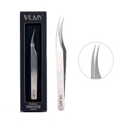Пинцет для наращивания ресниц VILMY / прямой (длина 126 мм) / V-13