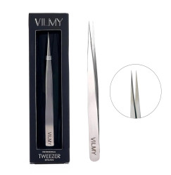 Пинцет для наращивания ресниц VILMY / прямой (длина 136 мм) / V-14