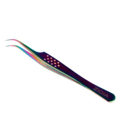 Eyelash extension tweezers ZIDIA / J for volumetric extensions (chameleon)