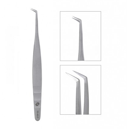 Пінцет для вій Cталекс Staleks EXPERT 40/2 (L-подібний, 70')