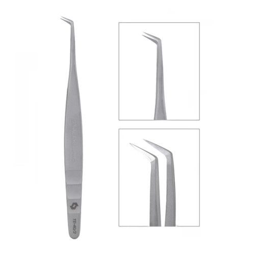 Eyelash tweezers Staleks Staleks EXPERT 40/2 (L-shaped, 70')