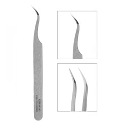 Pęseta do rzęs Staleks Staleks EXPERT 41/1 (zakrzywiona)