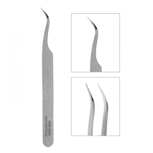 Eyelash tweezers Staleks Staleks EXPERT 41/1 (curved)
