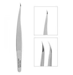 Pęseta do rzęs Staleks Staleks EXPERT 41/3 (zakrzywiona)