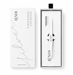 Lendi slanted eyebrow tweezers - ULTRA TWEEZER - Silver