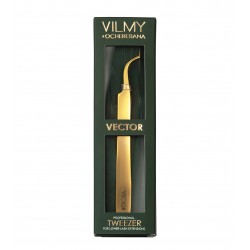 Пінцет для нарощування нижніх вій VILMY x OCHERETIANA - VECTOR