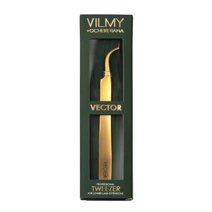 Пинцет для наращивания нижних ресниц VILMY x OCHERETIANA - VECTOR
