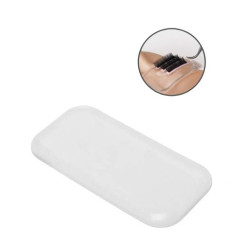 Silicone eyelash tablet rectangular / transparent