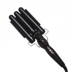 Плойка для волос на 3 волны 25 мм - Hair Curler M-11, черная - УЦЕНКА (мятая упаковка)