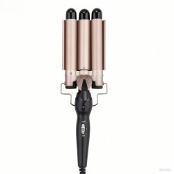 Плойка для волос на 3 волны 25 мм - Hair Curler M-11, золотая