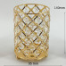 Brush stand with decorative stone / round GOLD (rhombus stones)