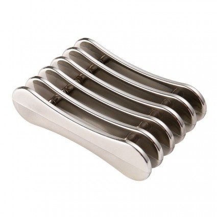 Brush Drying Stand (Battery Shape) / Glossy Silver
