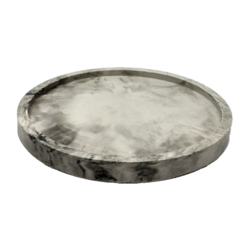 Stand planter flat round medium 10.5 cm / gray marble