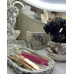 Stand planter flat oval / gray marble