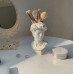 Stand for flowerpots for brushes and other David / white with silver