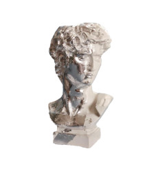 Stand for flowerpots for brushes and other David / white with silver