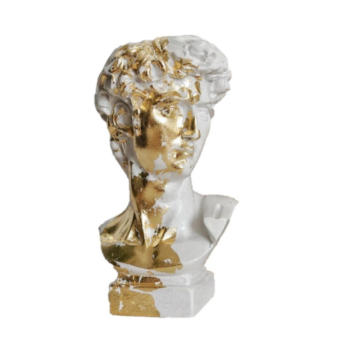 Pot stand for brushes and other David / white with gold