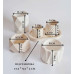 Stand planter flat oval / gray marble