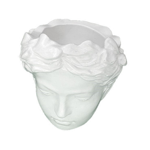 Planter stand roman face / white