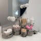 Stand planter glass mini / pink marble