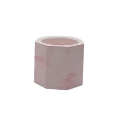 Stand planter glass mini / pink marble