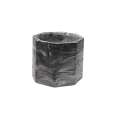 Stand planter glass mini / gray marble