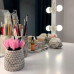 Stand planter glass balls / purple marble