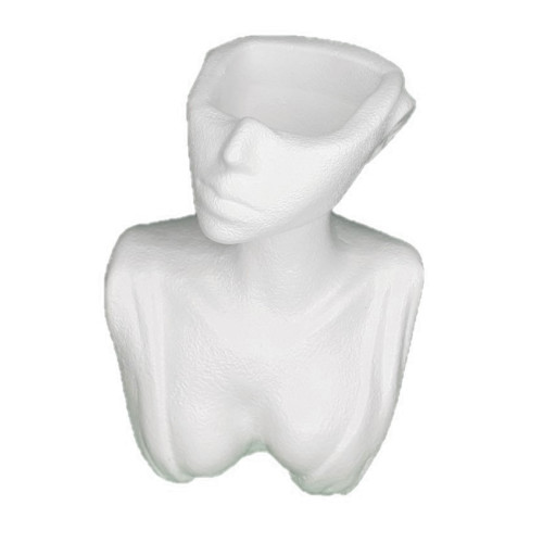 Stand planter vase female body / white