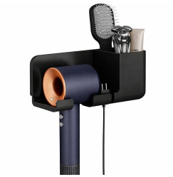 Stand for hair dryer large with 2 compartments / black