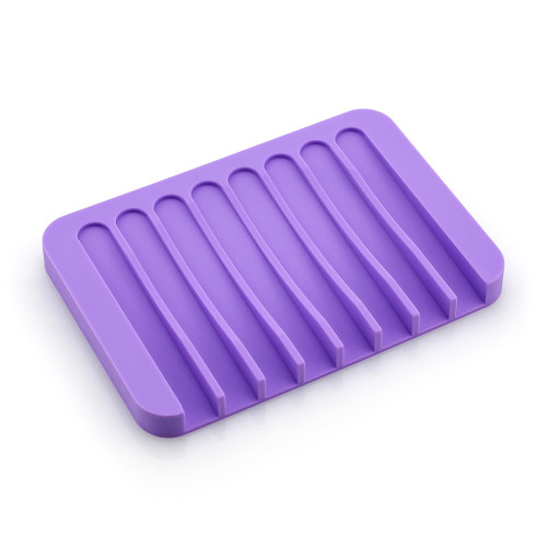 Silicone brush holder - purple