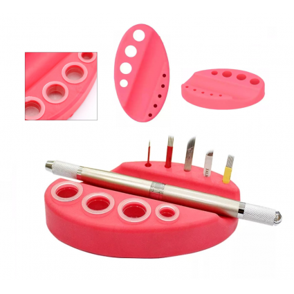 Silicone stand for capsules, pigments, inks / red