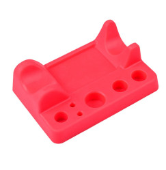 Silicone stand for caps, pigments, ink / red rectangular