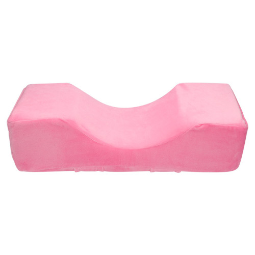 Pillow for eyelash extensions and cosmetologists long / velvet, soft pink