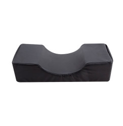 Pillow for eyelash extensions and cosmetologists long / eco-leather, black