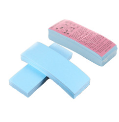 Depilatory strips, pack of 100 / blue