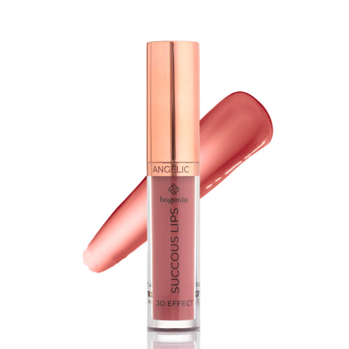 Помада-блеск жидкая для губ Bogenia / Succous Lips Angelic 3D effect (BG711) / 002 Satisfaction