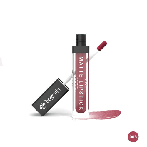 Помада жидкая матовая для губ Bogenia / Velvet Matte Lipstick (BG720) / 003 Malay Apple