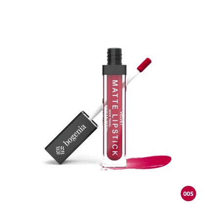 Помада жидкая матовая для губ Bogenia / Velvet Matte Lipstick (BG720) / 005 Haitian Berry