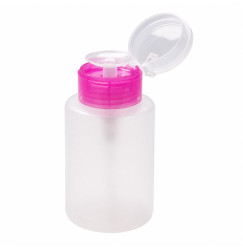 Pompka do cieczy jest plastikowa | 150 ml | przezroczysty różowy