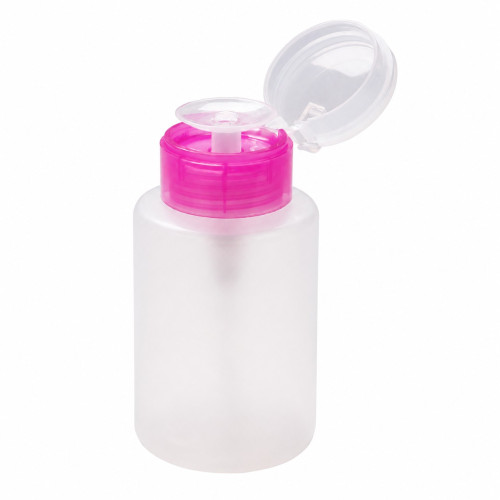 The pump for liquids is plastic | 150 ml | transparent pink