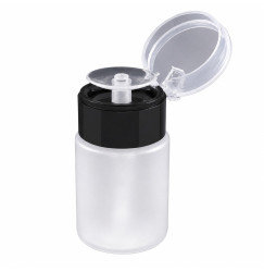 Mini pompka do płynów plastikowa | 60 ml | transparentno-czarna
