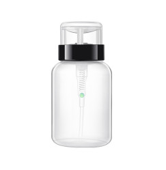 Liquid pump plastic - white - black neck, 220 ml